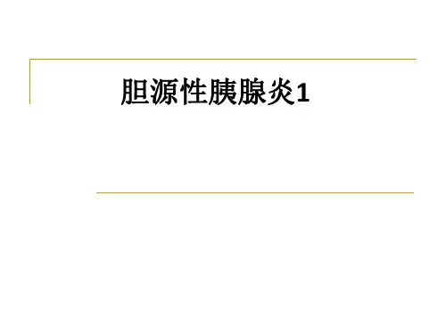胆源性胰腺炎1ppt课件