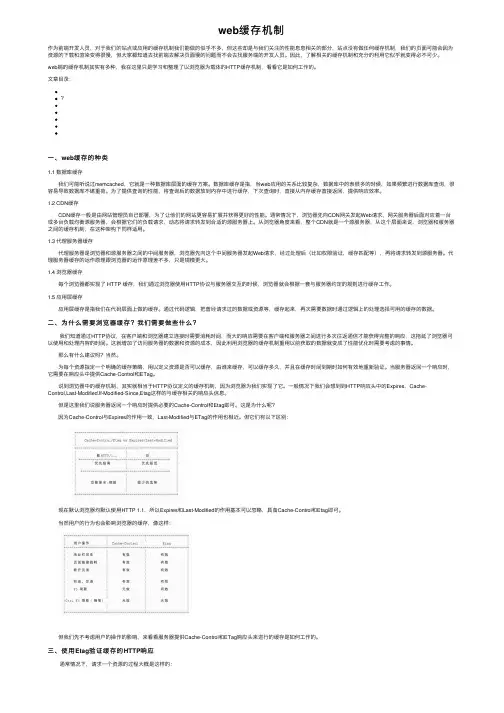 web缓存机制