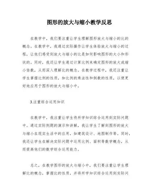 图形的放大与缩小教学反思