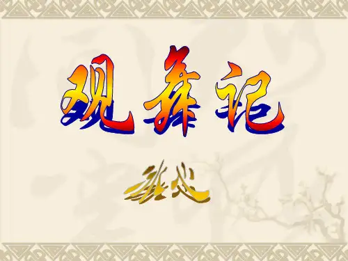观舞记1PPT课件