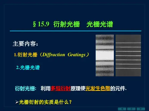 大学物理：Chapter 15-05衍射光栅  光栅光谱