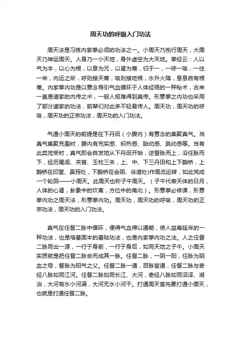 周天功的呼吸入门功法