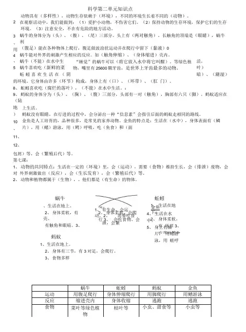 三年级上册科学第二单元知识点梳理维恩图.doc