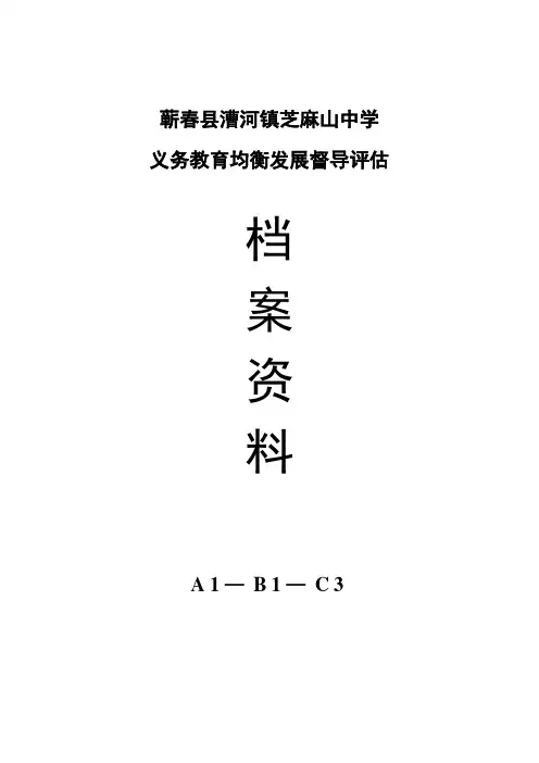 蕲春县义务教育均衡发展A1B1C3封面