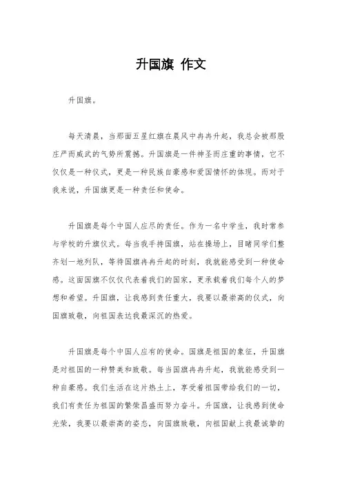 升国旗  作文
