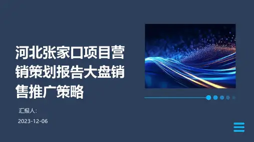 河北张家口项目营销策划报告大盘销售推广策略