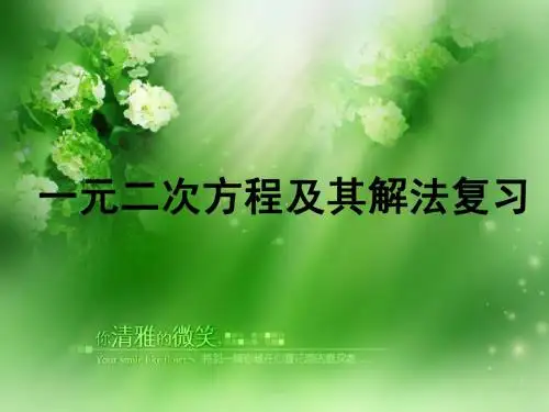 一元二次方程复习课件