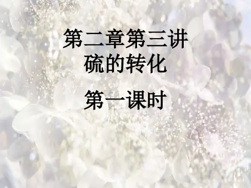 硫的转化PPT精品课件