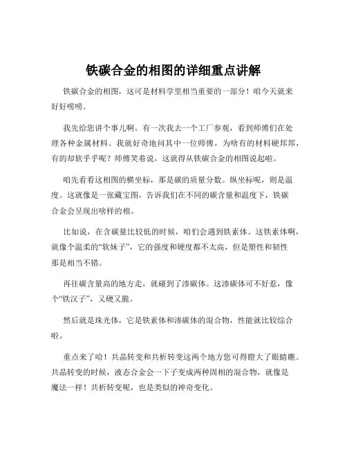铁碳合金的相图的详细重点讲解