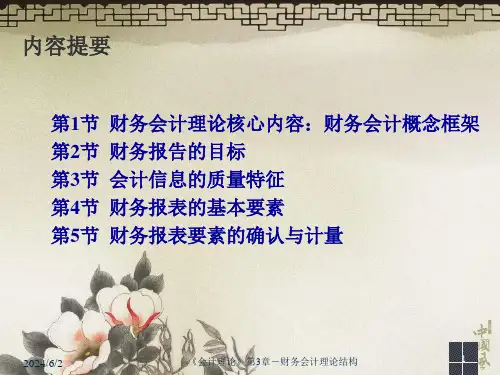 会计理论第03章财务会计理论结构优秀课件