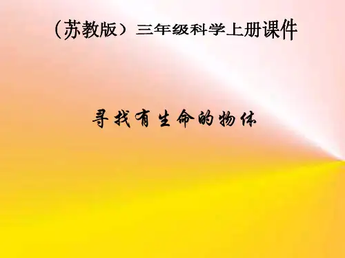 苏教版小学科学三年级上册《寻找有生命的物体》课件