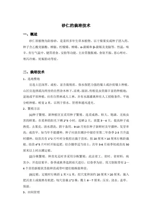 砂仁的栽培技术(土流网)