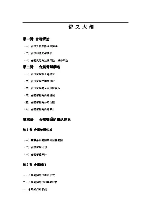 律师实务-企业合规管理讲义