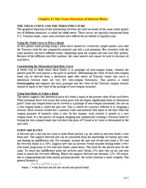 CH11 The Term Structure of Interest Rates