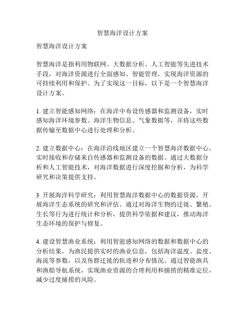 智慧海洋设计方案