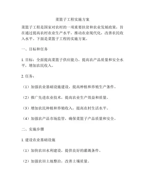 菜篮子工程实施方案