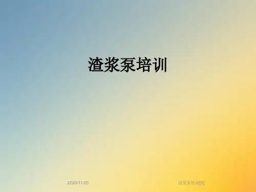 渣浆泵培训[1]