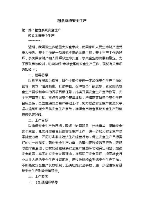 粮食系统安全生产