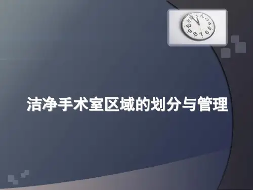 2016年3月洁净手术室的划分与管理