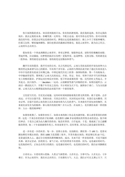 云南青年志在四方