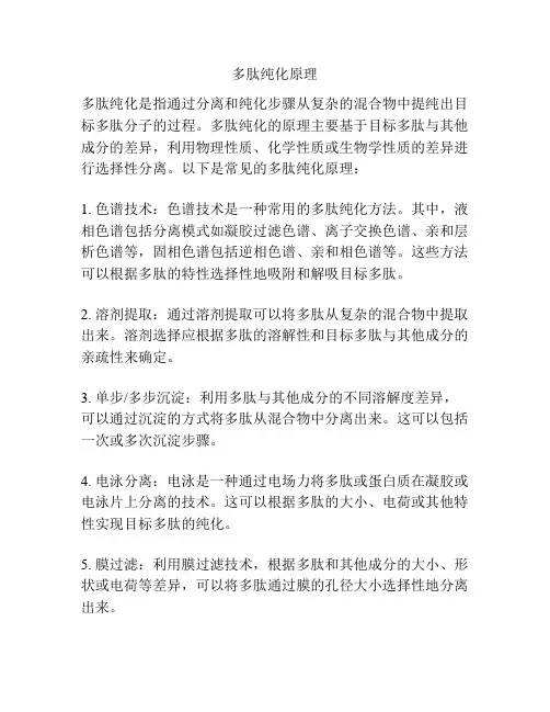 多肽纯化原理