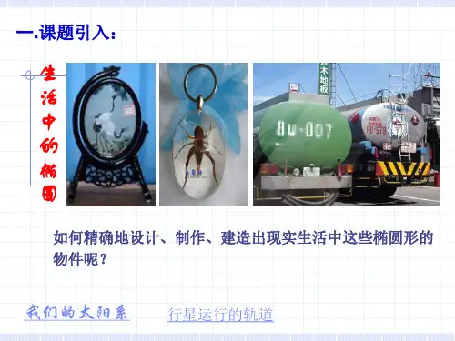 高中数学人教A版选修2-1第二章 圆锥曲线与方程2.2 椭圆——椭圆及其标准方程课件