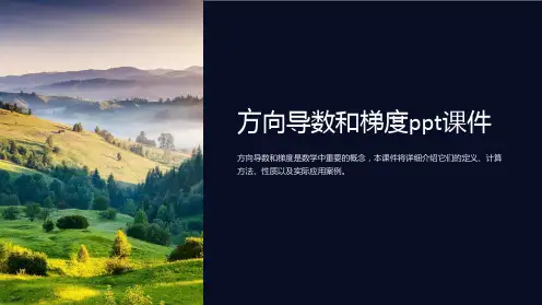 方向导数和梯度课件