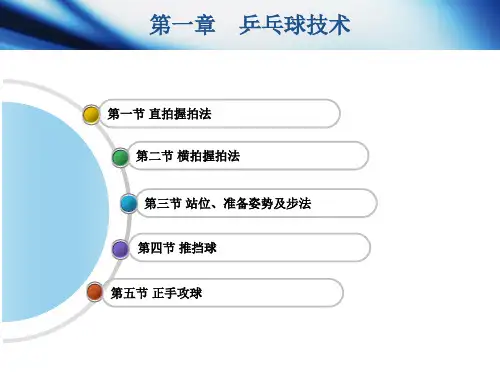 乒乓球理论教学课件