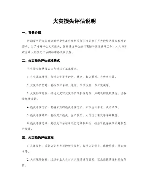 火灾损失评估说明