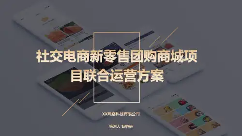 社交电商新零售团购商城项目联合运营方案