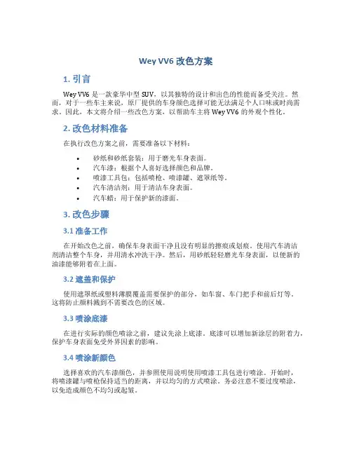weyvv6改色方案