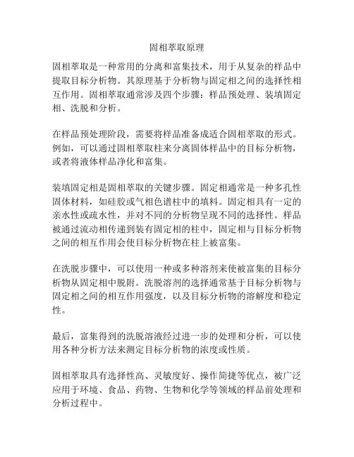 固相萃取原理