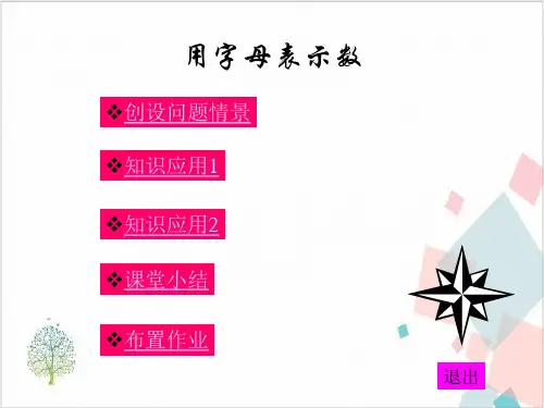 人教版《用字母表示数》_课件(共张PPT)