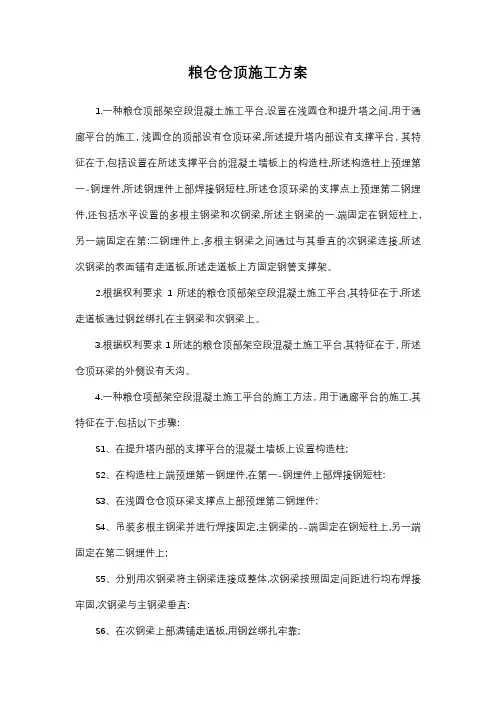 粮仓仓顶施工方案