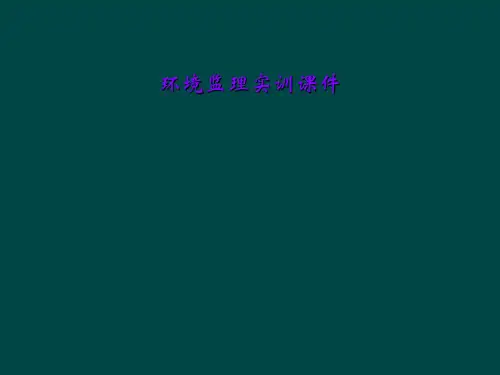环境监理实训课件
