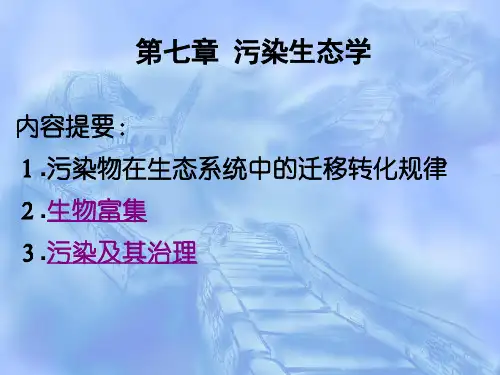 电子教案与课件：生态学课件 第七章污染生态学