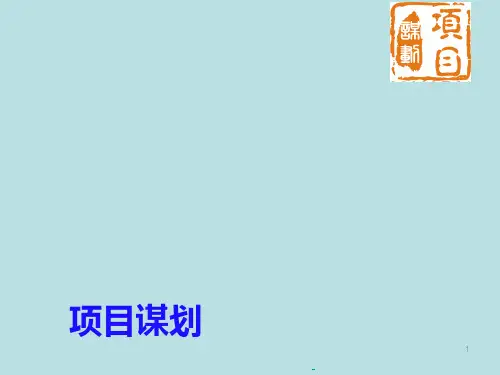 项目谋划讲座ppt课件