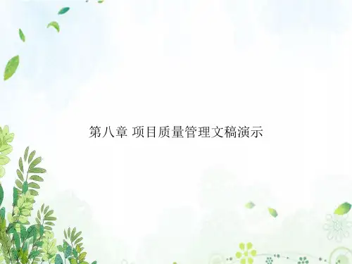 第八章 项目质量管理文稿演示