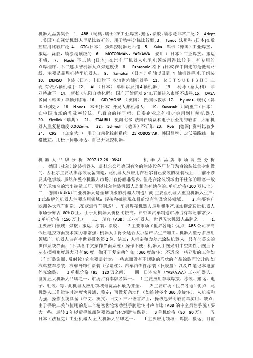 机器人品牌集合