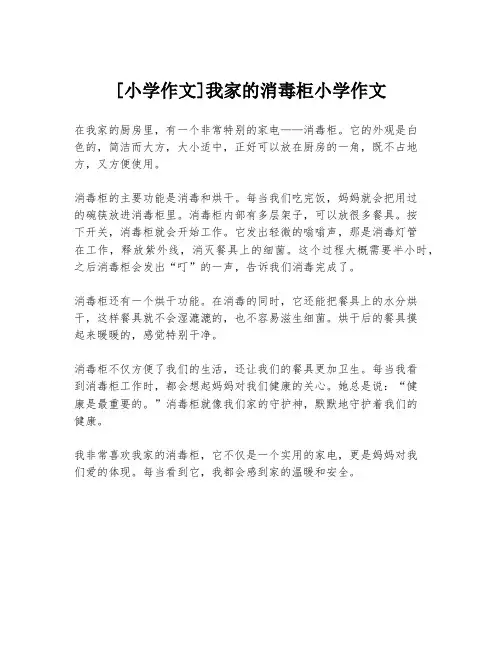 [小学作文]我家的消毒柜小学作文