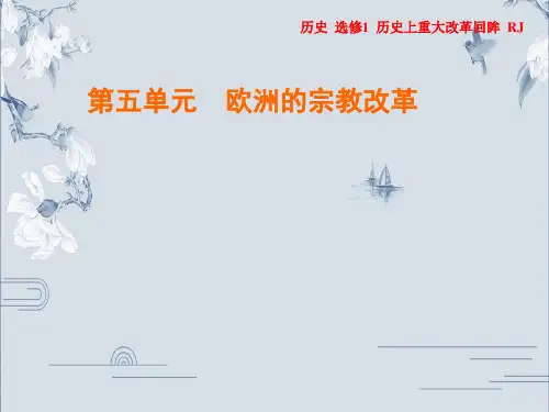 2019-2020年人教版历史选修1作业课件：第5单元 第3课 宗教改革运动的扩展(共30张PPT)