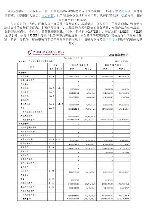 1国美电器2012年财务报表