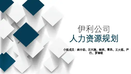 伊利人力资源管理ppt