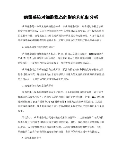病毒感染对细胞稳态的影响和机制分析