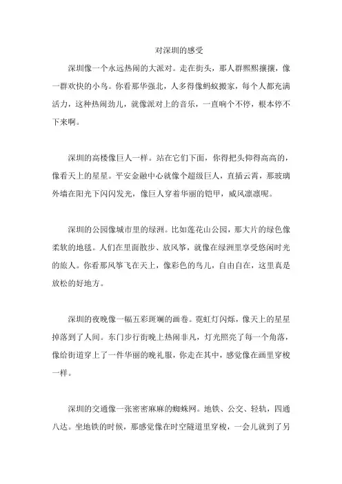 对深圳的感受