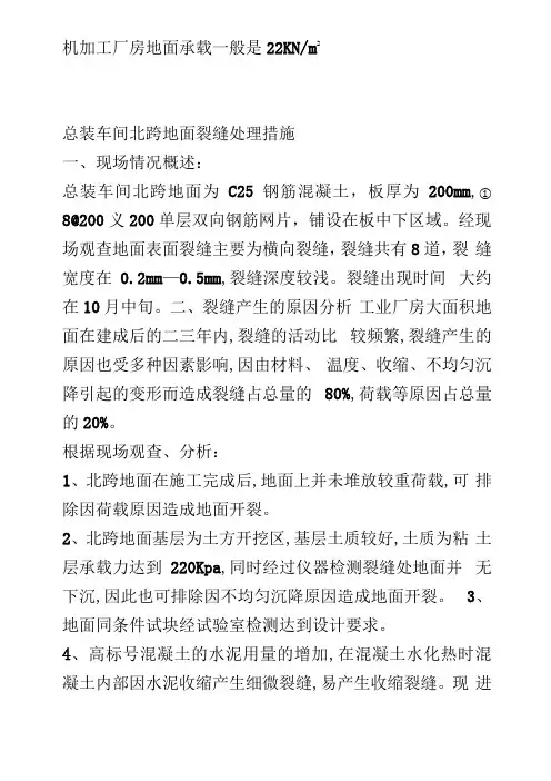 厂房地面沉降资料