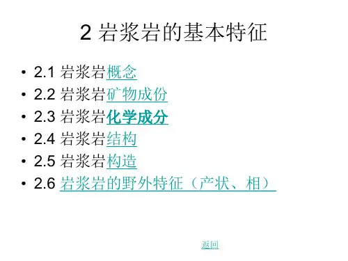 岩浆岩的基本特征