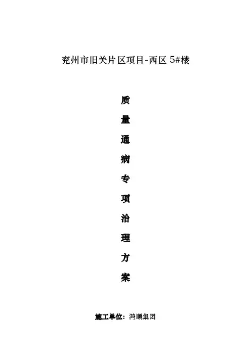山东质量通病专项治理方案