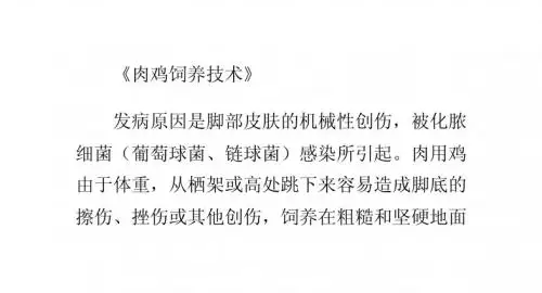 肉鸡常见普通病的防治