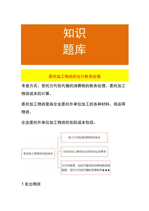 委托加工物资的会计账务处理